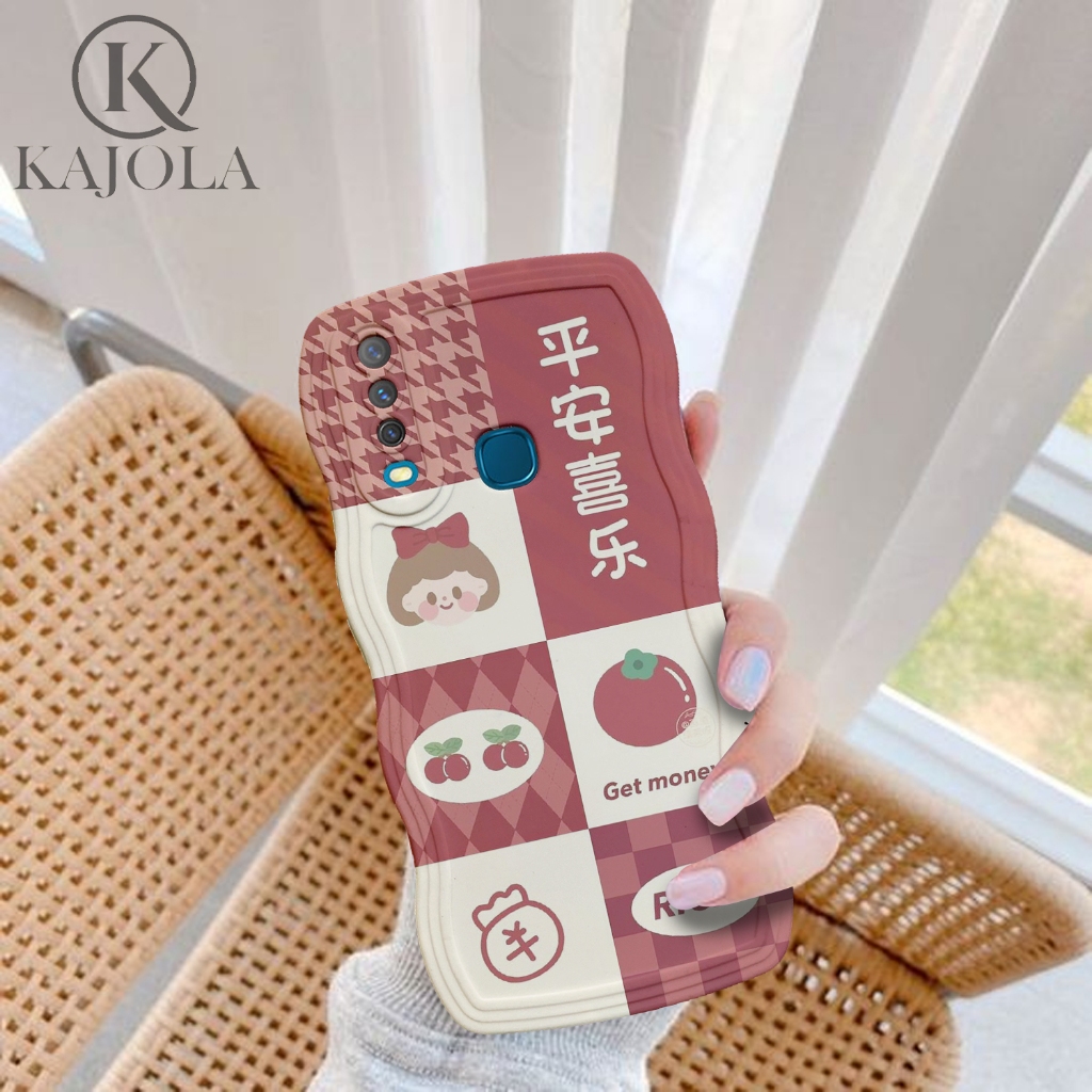 Case Gelombang VIVO Y17 Motif Aesthetic Bahan Softcase silicon Lentur - Skin / Casing Handpone - Ces