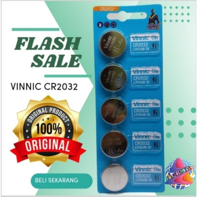 Baterai vinnic CR2032 Original Lithium 3 Volt batrai cr 2032