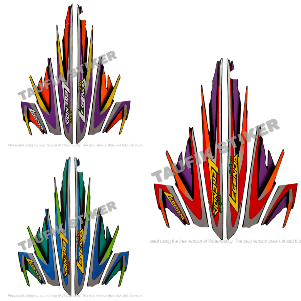 STRIPING LIS BODY MOTOR HONDA LEGENDA 1 2001 SEPASANG STANDAR FULL SET