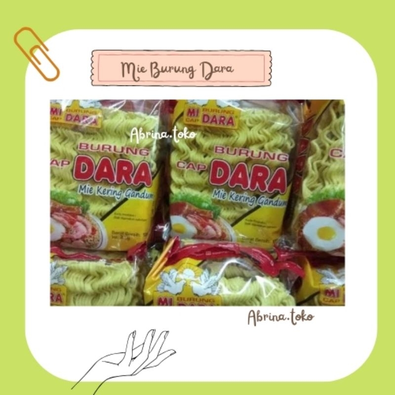 

Mie Burung Dara/Mie Kering/Mie Keriting