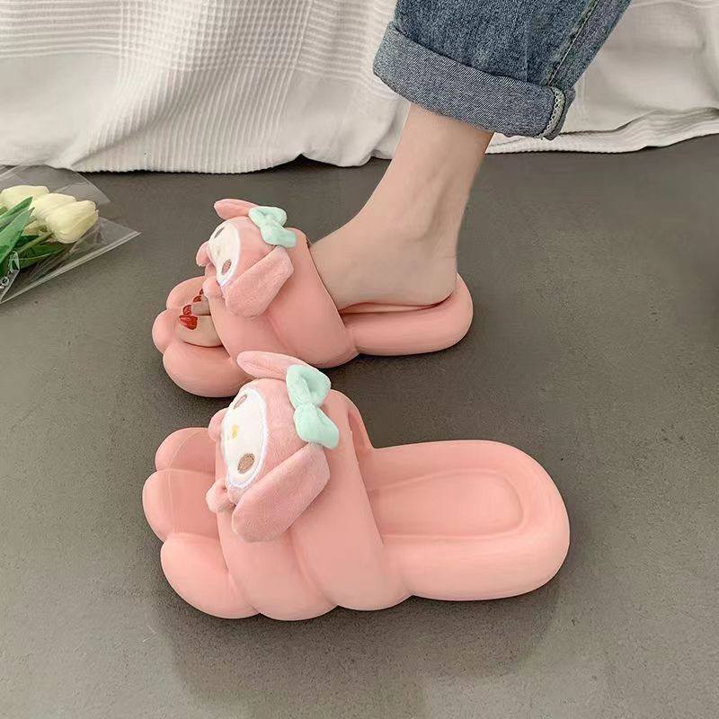 Sandal Selop Cinnamoroll Melody Pompompurin Purin Karet Awan Pink Kuning Putih Hijau