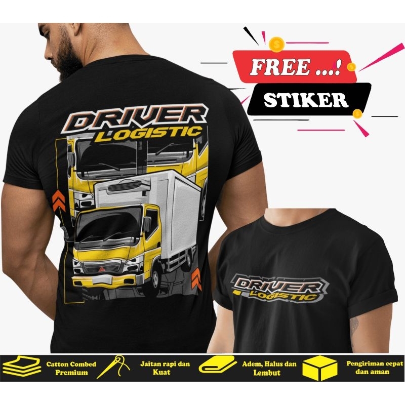 Kaos Keren Driver Muda Truk Logistik Combed 24S Baju Driver Muda Logistik Indonesia