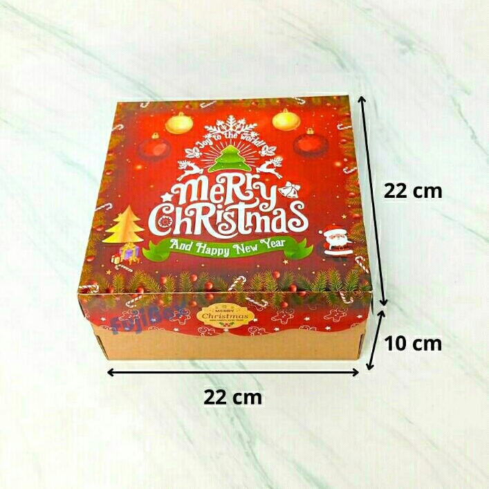 

DUS KUE NATAL 22X22X10 SATUAN / CAKE BOX NATAL / KSINATAL222210