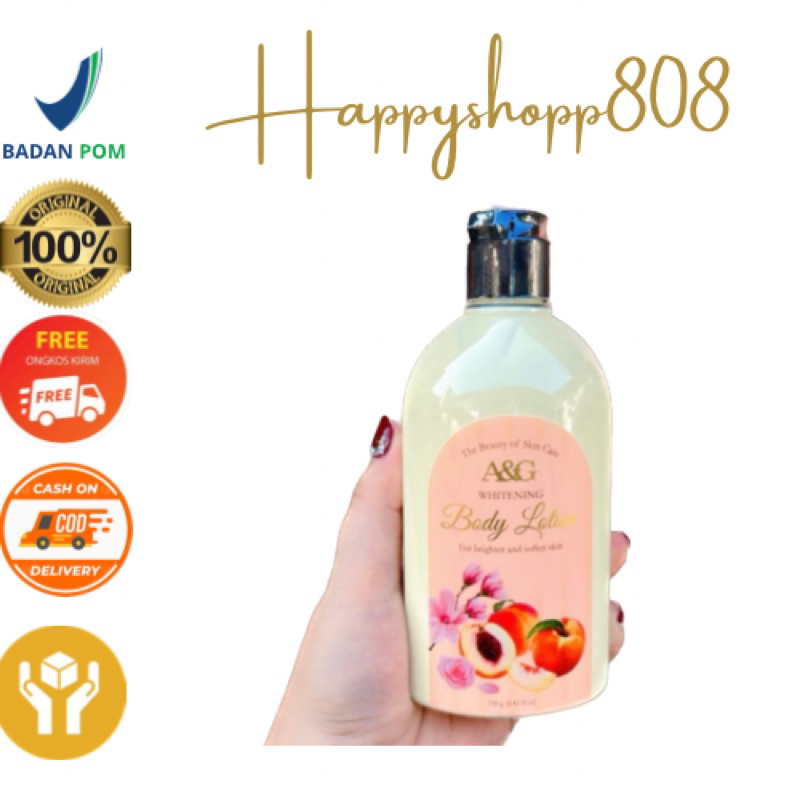 [ A & G  & CNS BODY LOTION ] Lotion Peach A&G whitening Handbody pemutih lotion A&G whitening kuning