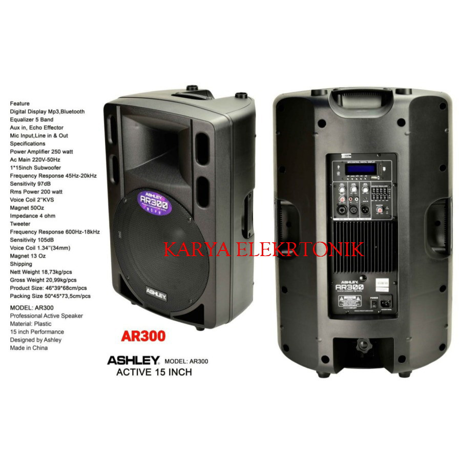 speaker aktif ashley ar300 ashley ar 300 1bh garansi resmi original