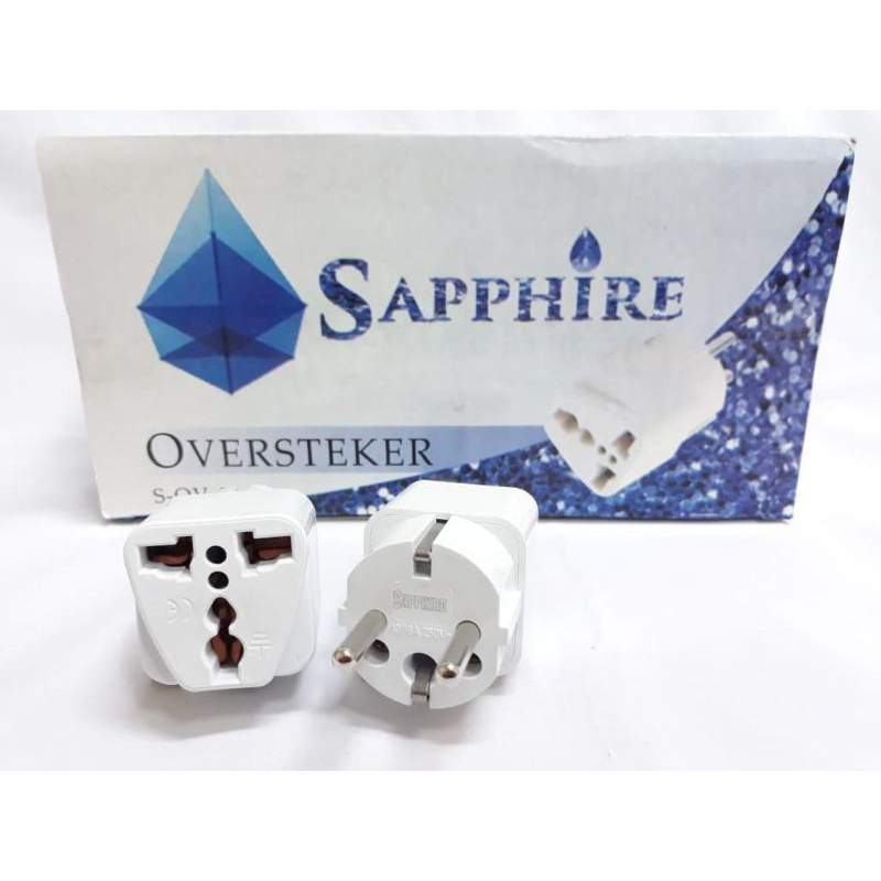 Over Steker Colokan Kaki 3 ke Kaki 2 / Colokan Kaki 3 ke kaki 2 MERK SAPPHIRE SNI