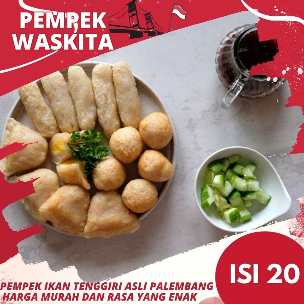 

PEMPEK PALEMBANG IKAN TENGGIRI KUALITAS PREMIUM HARGA TERJANGKAU [ PAKET KENYAL ] 20 PCS PEMPEK