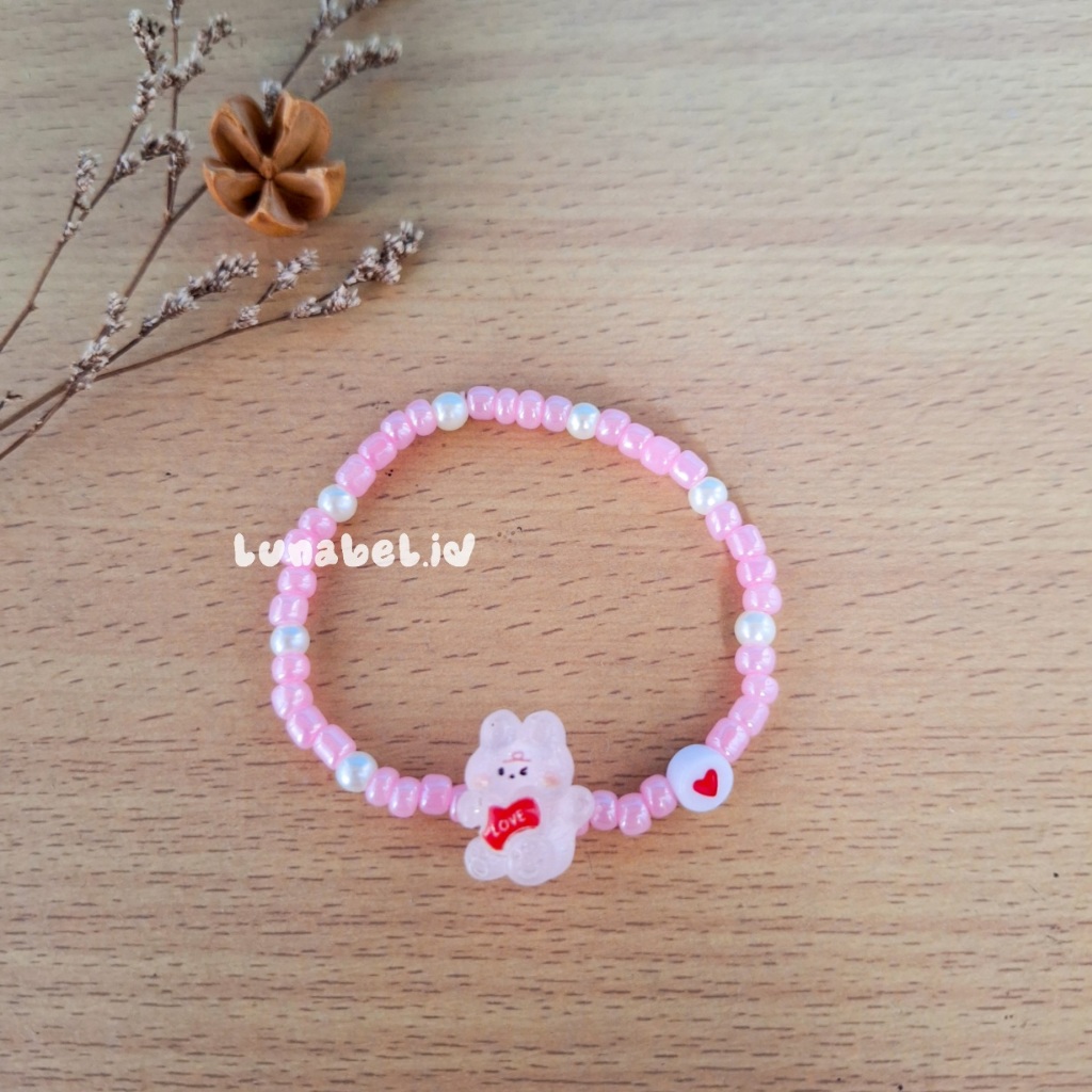 Gelang / Bracelet Beads Manik Korea Karakter Kartun