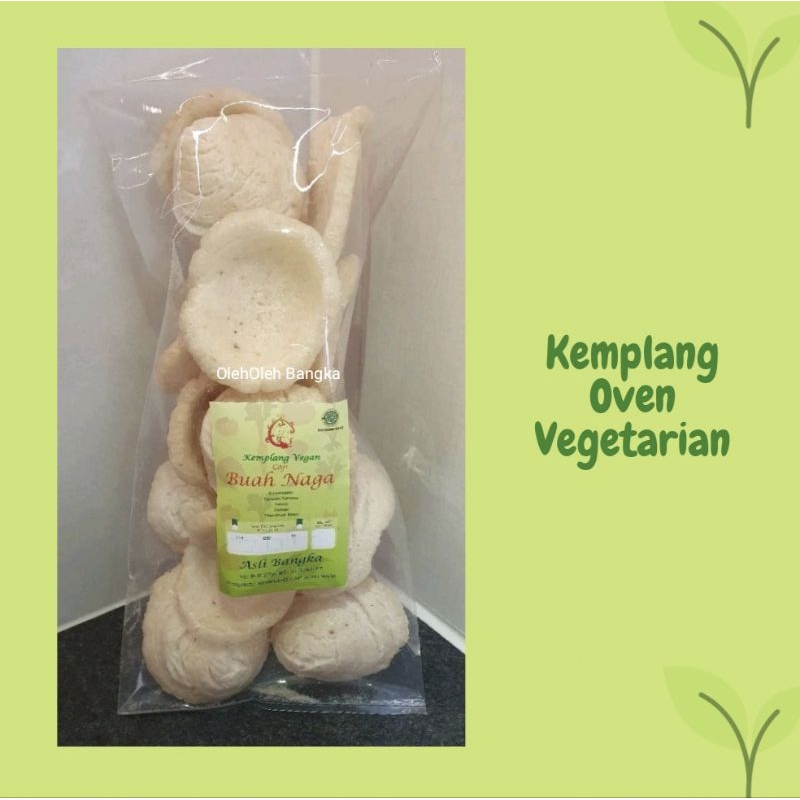 

Kerupuk Kemplang Oven Vegetarian Vegan Cap Buah Naga Asli Bangka