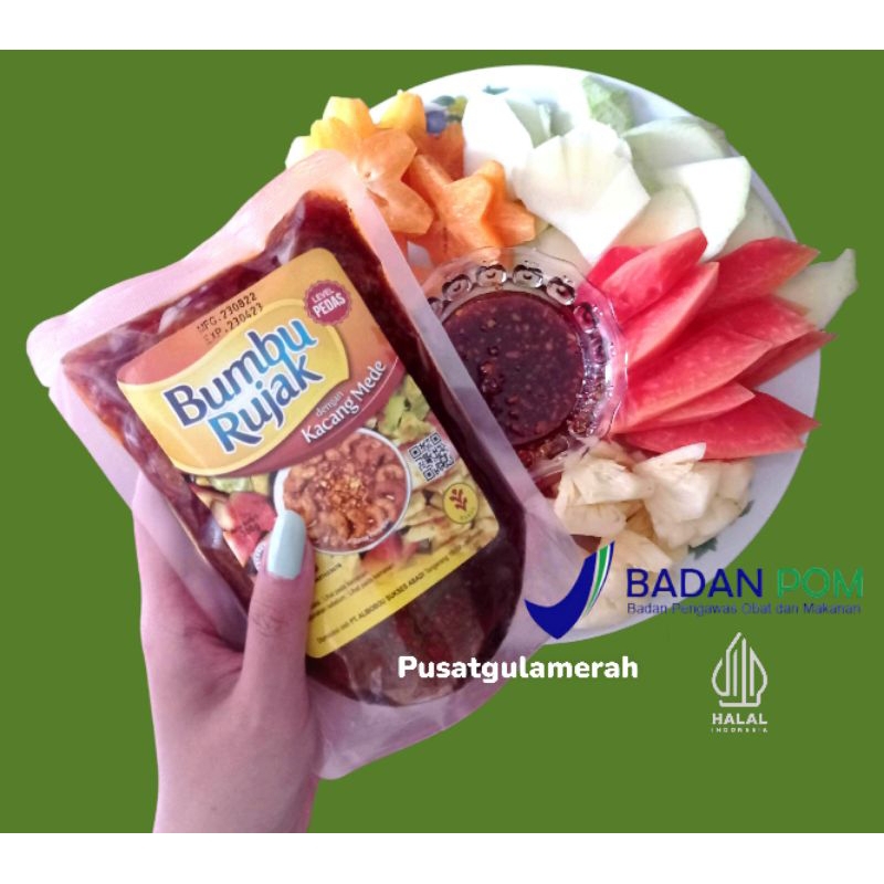 

Bumbu Rujak Manis / sambel rujak manis Kacang Mede Pedas