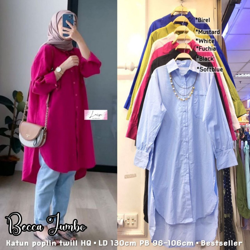BECCA TUNIK JUMBO KATUN POPLIN 2810