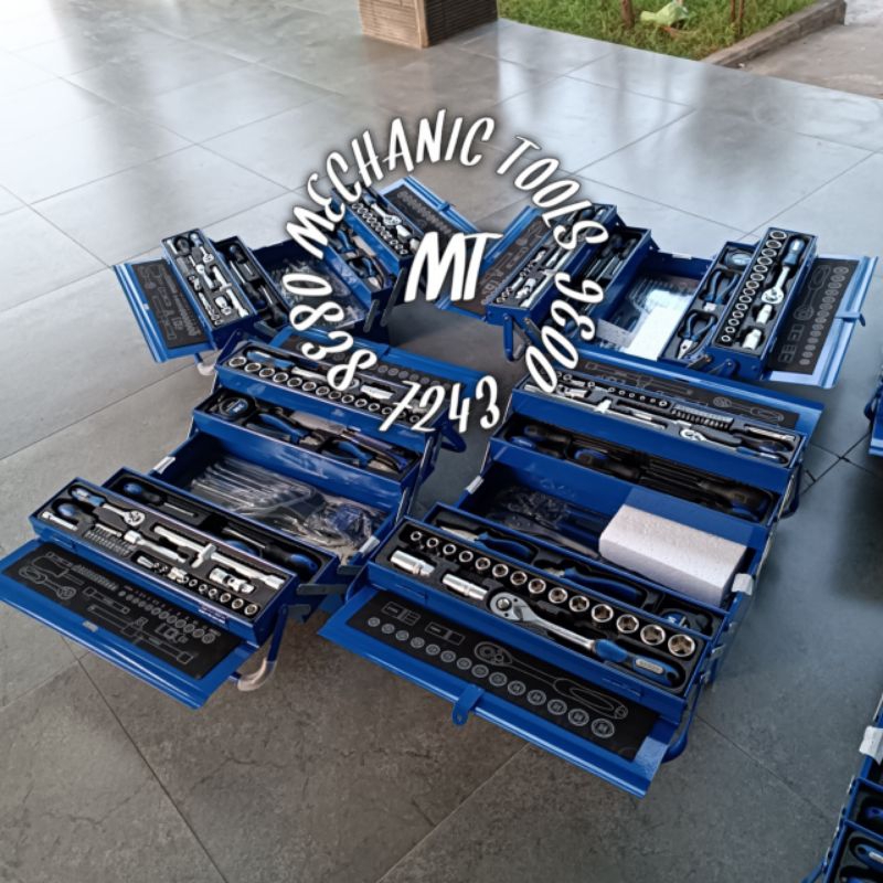 Tool Kit set 91 pcs Sands 91 Pcs Toolkit In Metal Case Kunci set 91 Pcs Sands CRV 91 PC Kunci 1 Set 