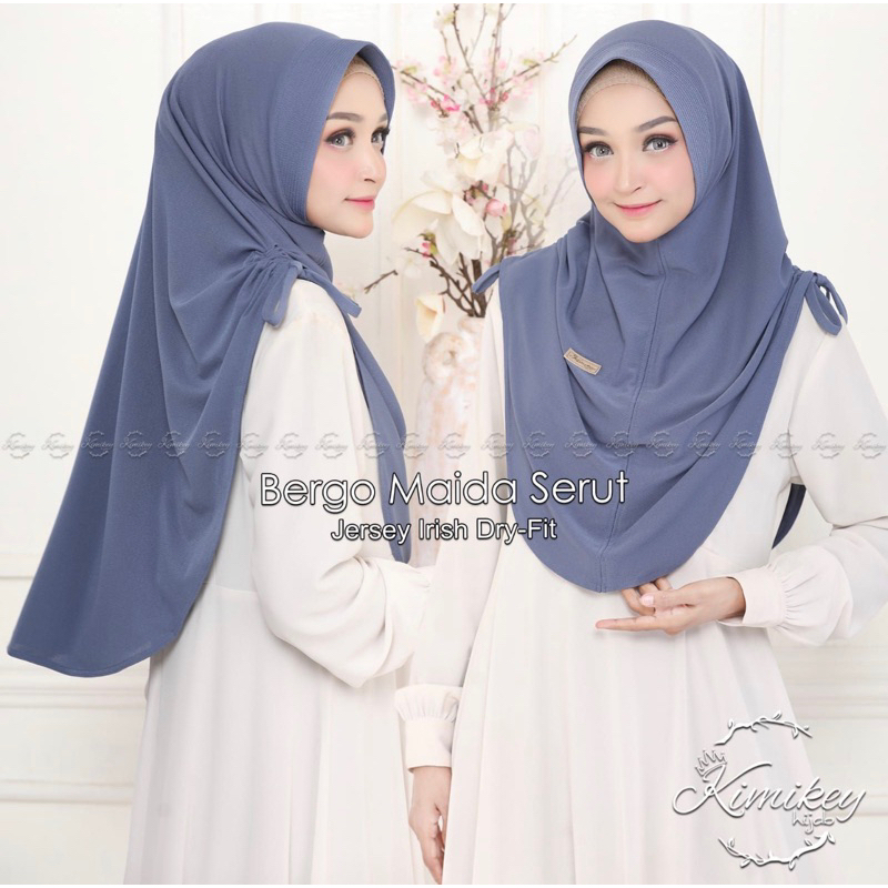 Maida Serut By Kimikey Hijab Kerudung Sport Pet Tebal Bahan Jersey Premium Terlaris - Toko_Ibuns