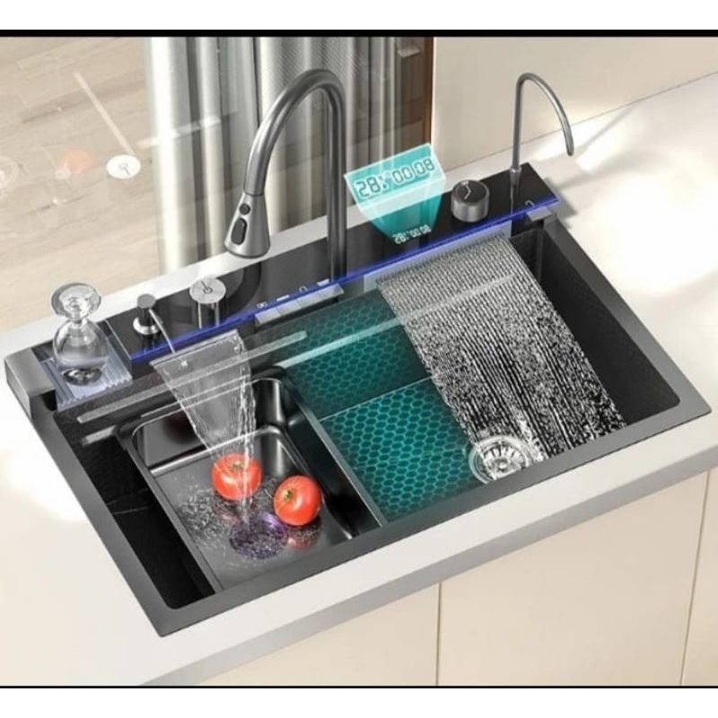 Kitchen Sink Luxury Piano 4 Buttons With LED Paket Komplit Modern Viral