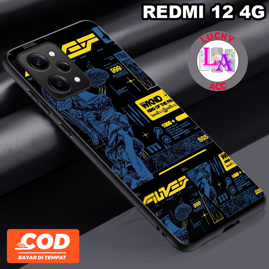 Softcase Glass Case Redmi 12 Terbaru Case Redmi 12 2023 - Casing Handphone Redmi 12 terbaru - Pelind