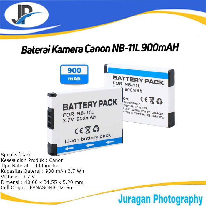 Baterai Kamera Canon NB-11L 900mAh - Battery Canon NB-11L dJL1