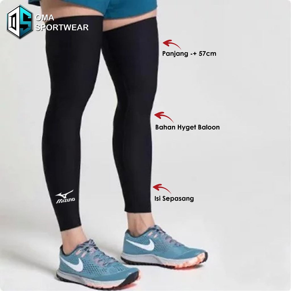 Leg Sleeve Manset Decker Pelindung Lutut Kaki Olahraga Volly Basket Panjang
