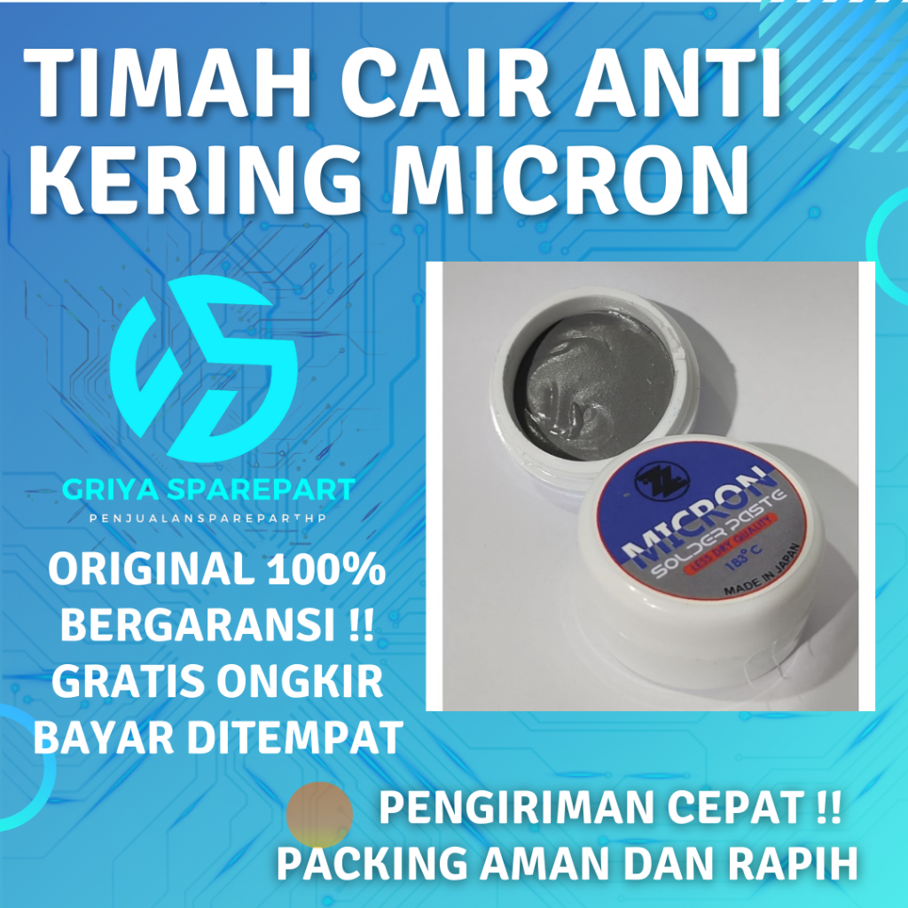 Timah Solder Pasta Cair Micron Anti Kering Original