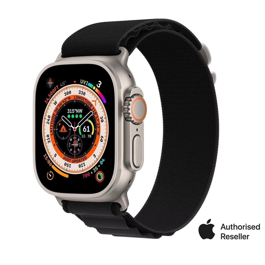 [2023 Terakhir]Apple Watch Ultra 49mm GPS + Cellular, Titanium Case with Midnight Ocean Band  iPhone