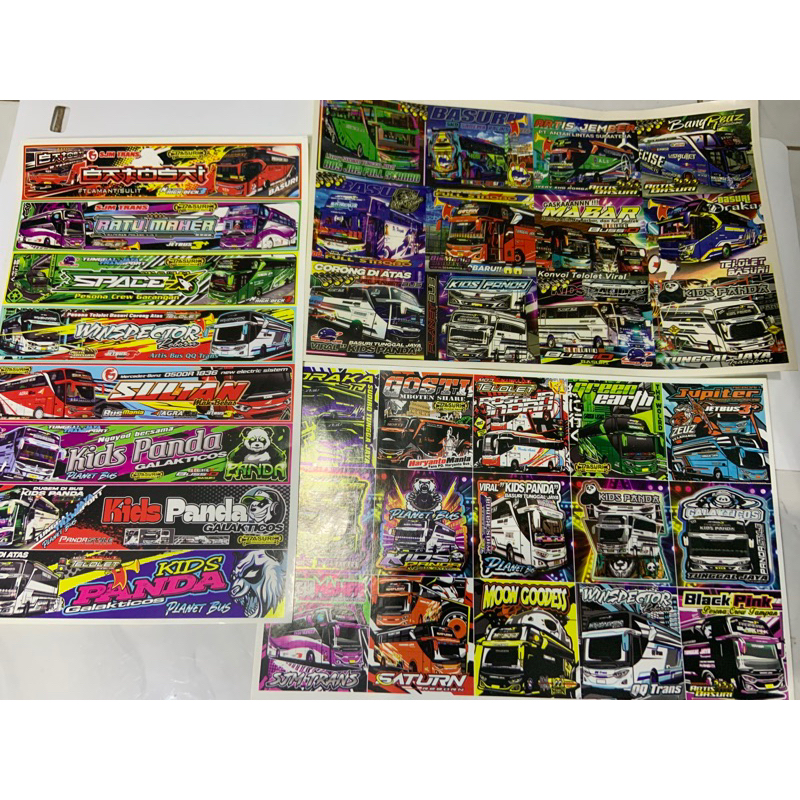 

stiker bis telolet/stiker viral/motif random