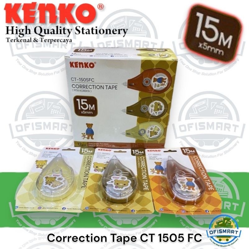 

Kenko Correction Tape 15 Meter CT-1505FC | @1Ktk =12 Pcs