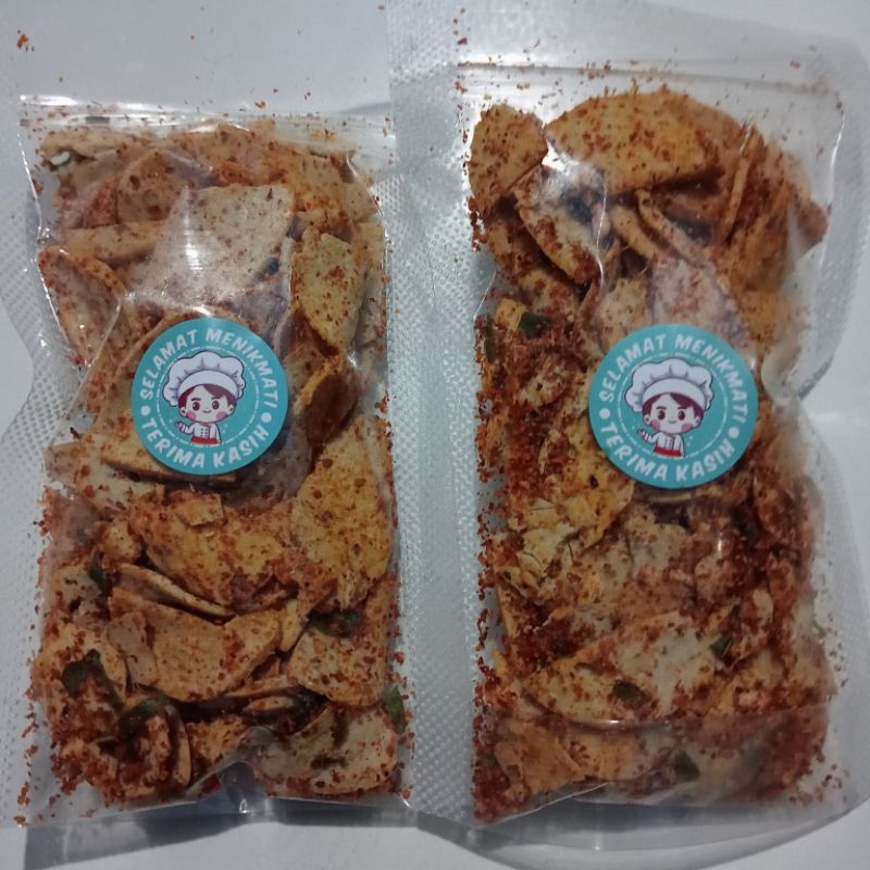 

BASRENG MAMAH ARETHA Kripik Basreng 50 gram Basreng Pedes Daun Jeruk 50 Gram