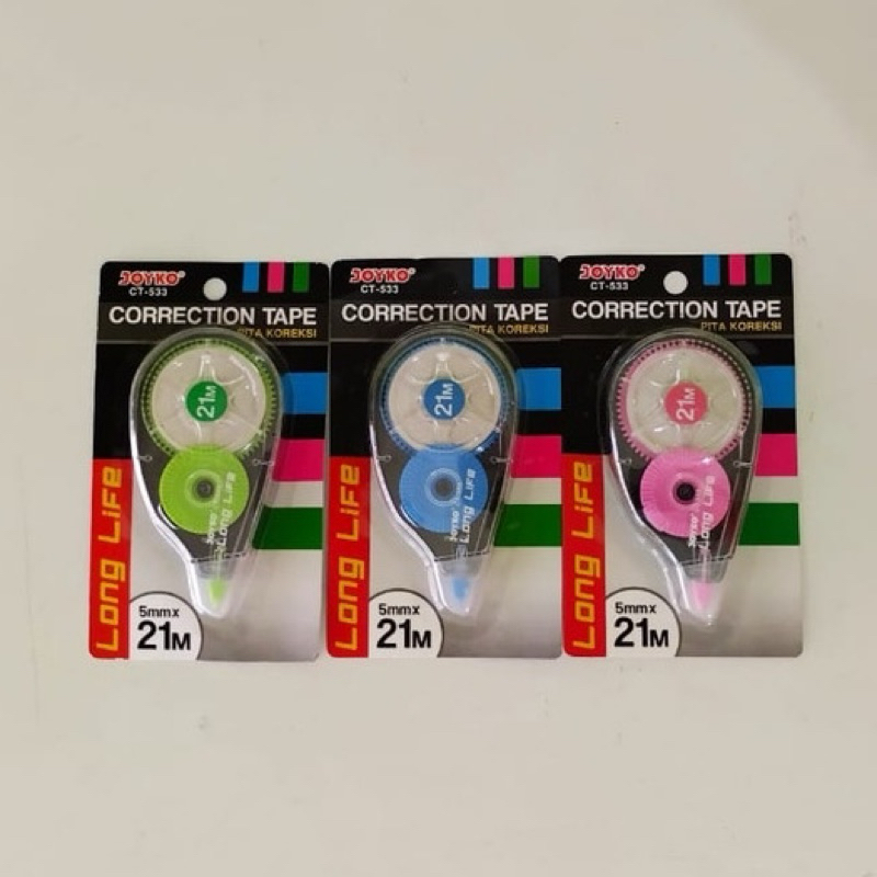 

JOYKO CORRECTION TAPE CT-533 LONG LIFE 21 METER PITA KOREKSI