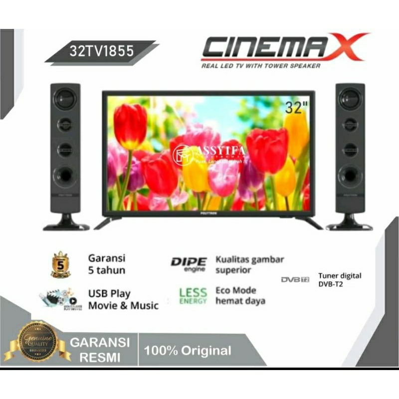 LED TV POLYTRON CINEMAX 32 INCH GARANSI RESMI