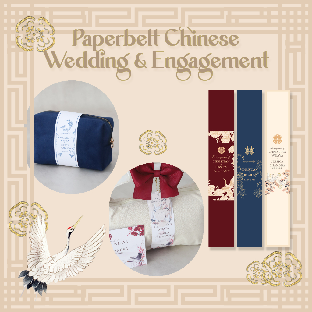 Paperbelt Kotak Box Tas Acara Engagement Tingjing Sangjit Chinese Wedding Tunangan Lamaran Pernikaha