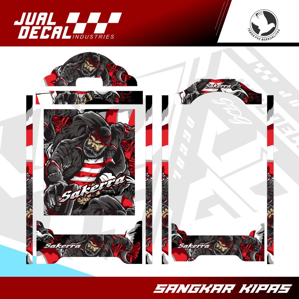 Stiker Sangkar Kipas Decal Kandang Burung Kipasan Custom Variasi