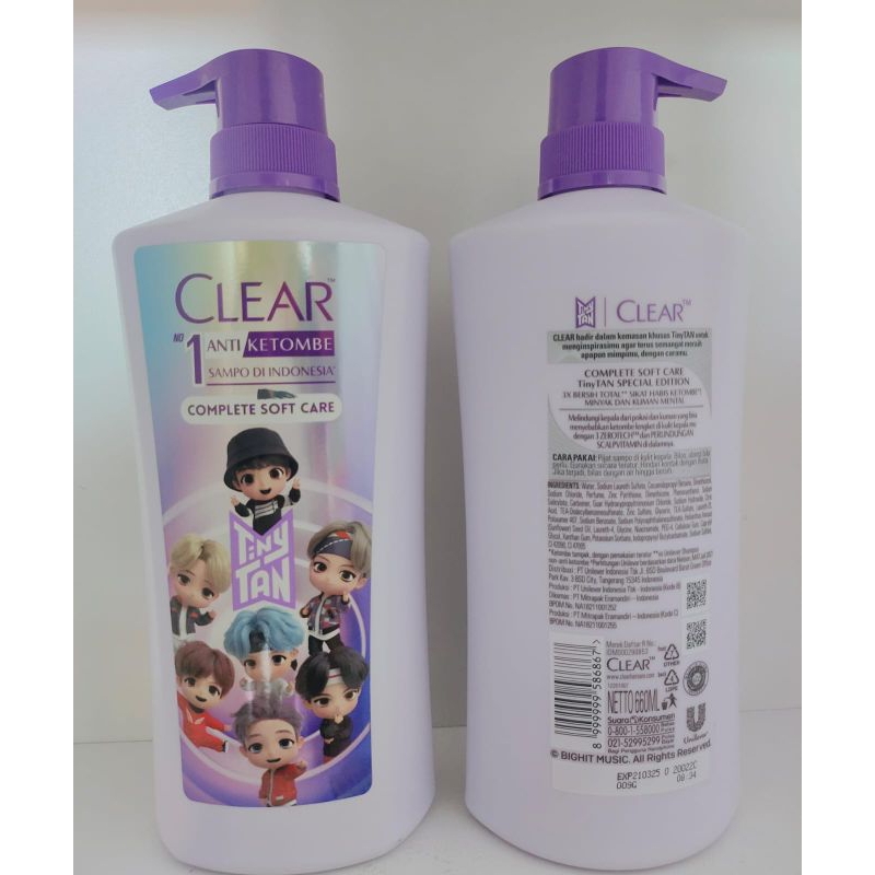 shampoo Clear pump 660ml tiny tan bts shampo sampo