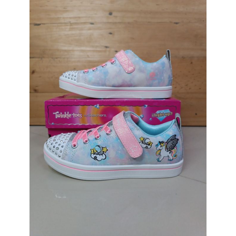 sepatu anak skechers S light sparklerayz unicorn moon ORIGINAL
