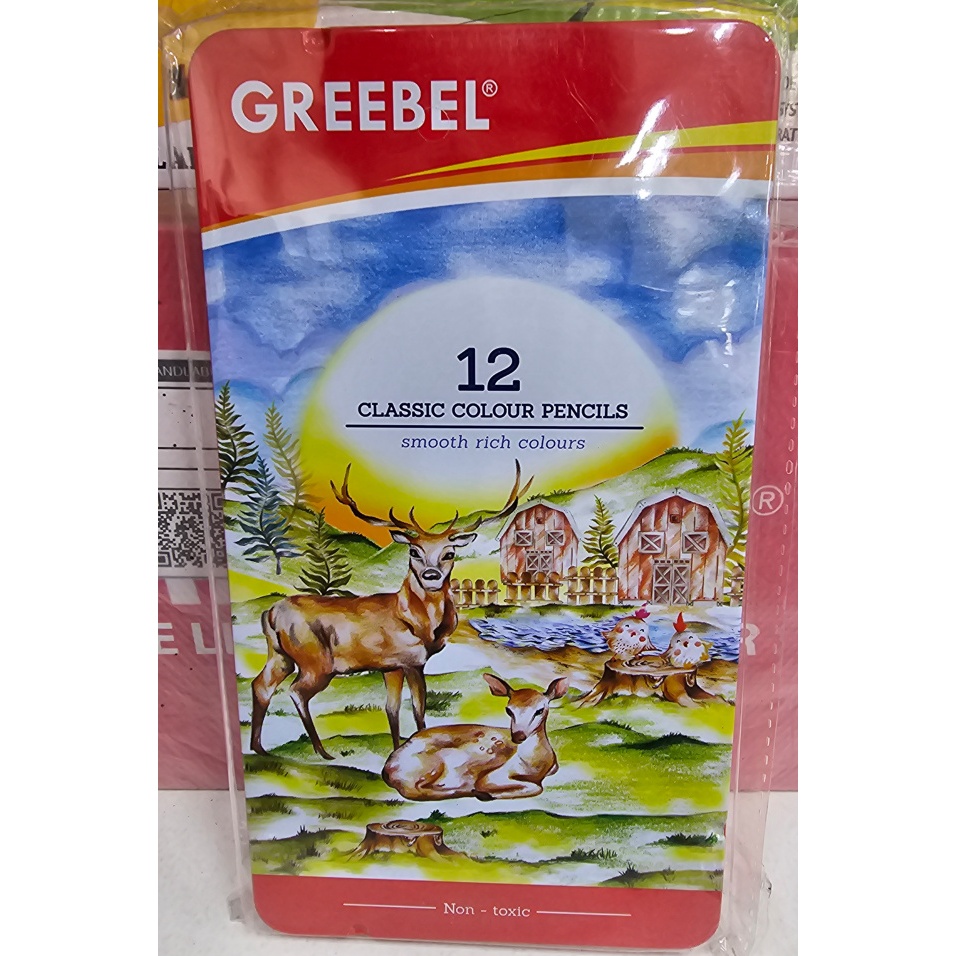 

PENSIL WARNA GREEBEL 12 (KEMASAN METAL)