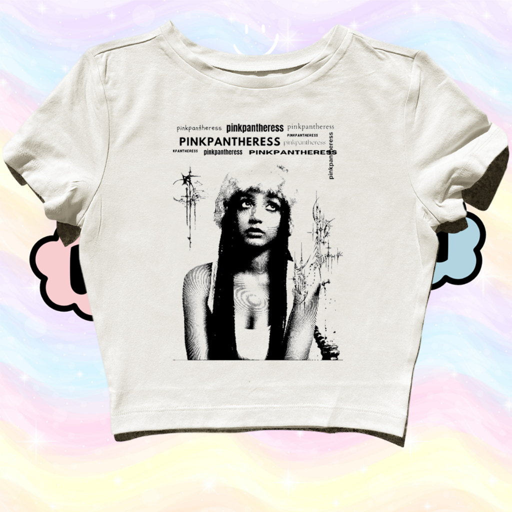 STARPERSON | CROP TOP PINK PANTHERESS | GRUNGE | Y2K | METAL | VINTAGE | AESTHETIC | BAND | MUSIC | 
