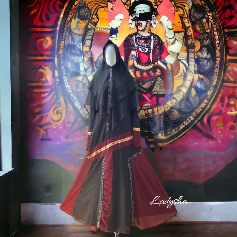 SET GAMIS CERUTY ARMANI PREMIUM MAROON