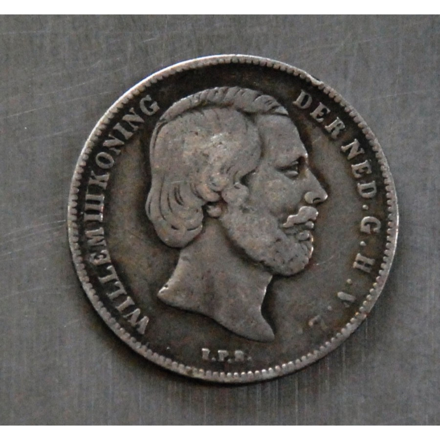 Koin, 1/2 Gulden 1863 King Willem 3 Dari Belanda. koin perak BL169