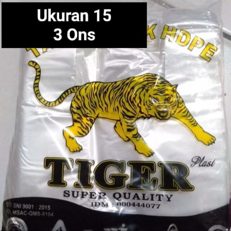 kantong plastik kantong kresek BENING ukuran 15 TIGER