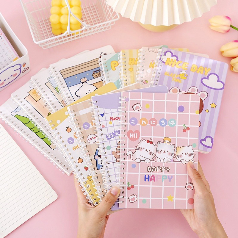 

#2 MOTIF BISA DIPILIH - NOTEBOOK A5 BESAR KARAKTER KARTUN HEWAN LUCU DESAIN ANAK PEREMPUAN KAWAII GAYA REMAJA CEWEK KOREA FANCY DIARY HARD COVER JURNAL KERTAS BERGARIS SPIRAL TEBAL DEKORASI AESTHETIC VIRAL MURAH PREMIUM BISA COD CANTIK BERUANG KELINCI