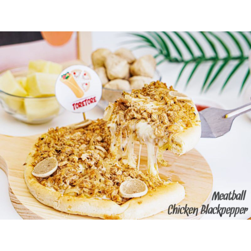

Pizza Premium Tore Tore Frozen Meatball Chicken Blackpaper