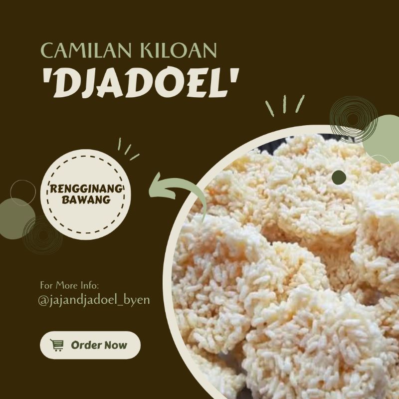

RENGGINANG BAWANG Renyah 250gram | camilan snack jadul