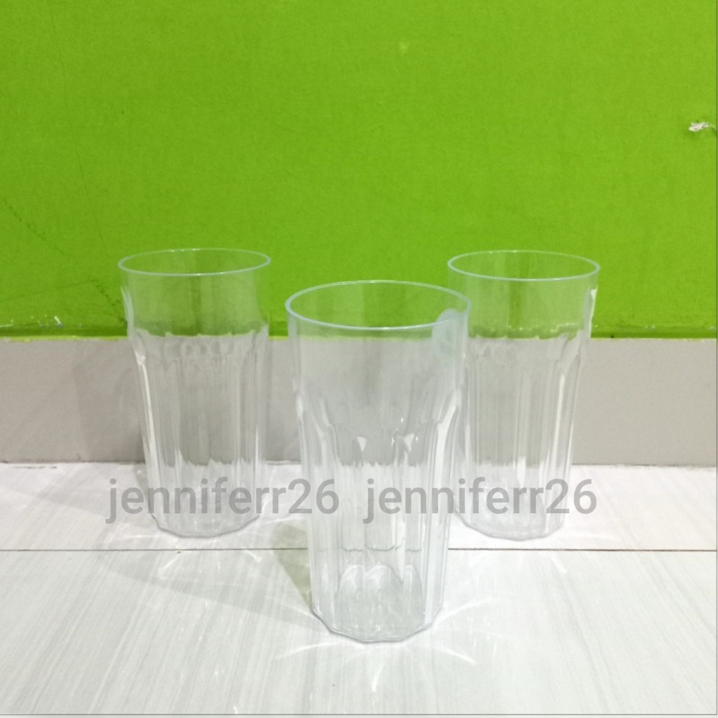 Gelas akrilik TANPA GAGANG acrylic bening mika cangkir gagang bir beer