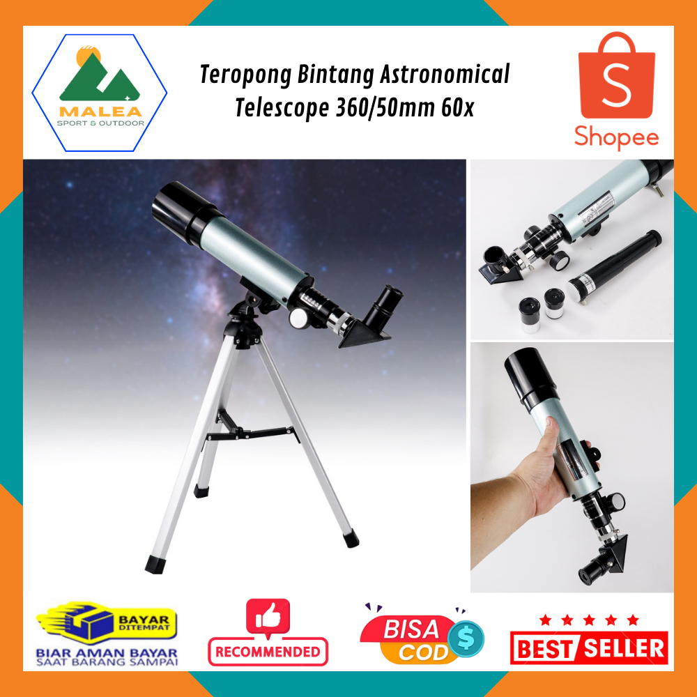 Teropong Bintang Astronomical Telescope 360/50mm 60x - Teleskop astronomis profesional teropong jara