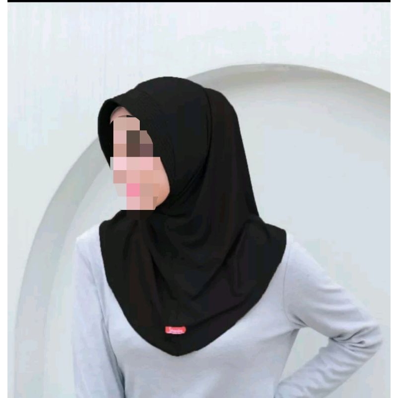 jilbab sport bergo hitam