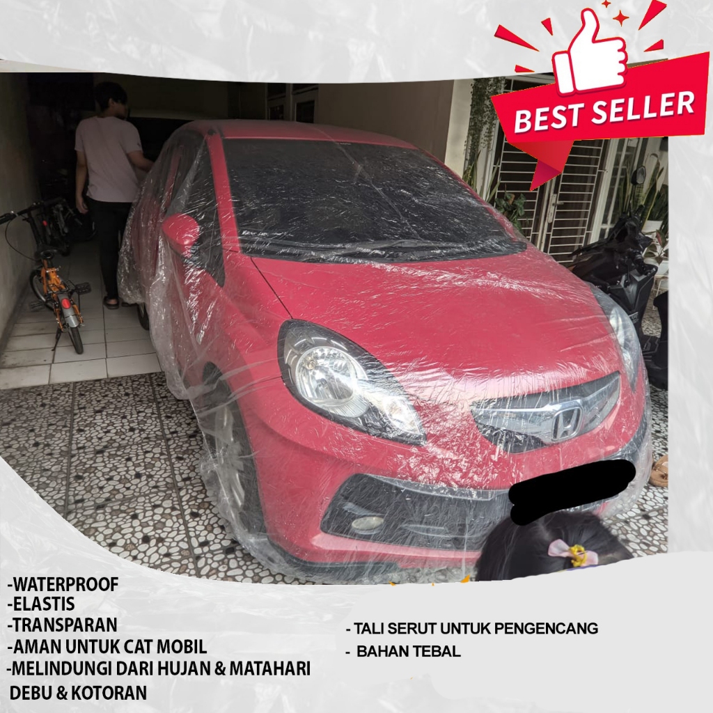Sarung mobil transparan Honda Jazz Cover mobil transparan Honda Jazz Selimut mobil transparan Honda 