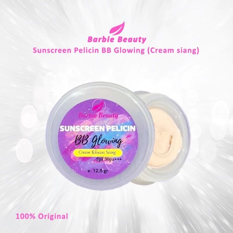 ( ORI BISA SCAN ) Sunscreen BB Glowing Barbie Beauty & Salep Pelicin Cream Malam Pemutih Wajah
