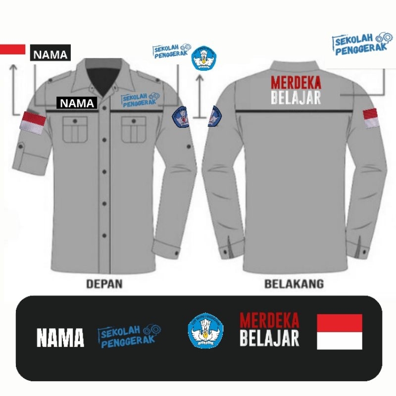 Sekolah Penggerak Kemeja sekolah penggerak SYP seragam sekolah Penggerak SYP baju sekolah penggerak 