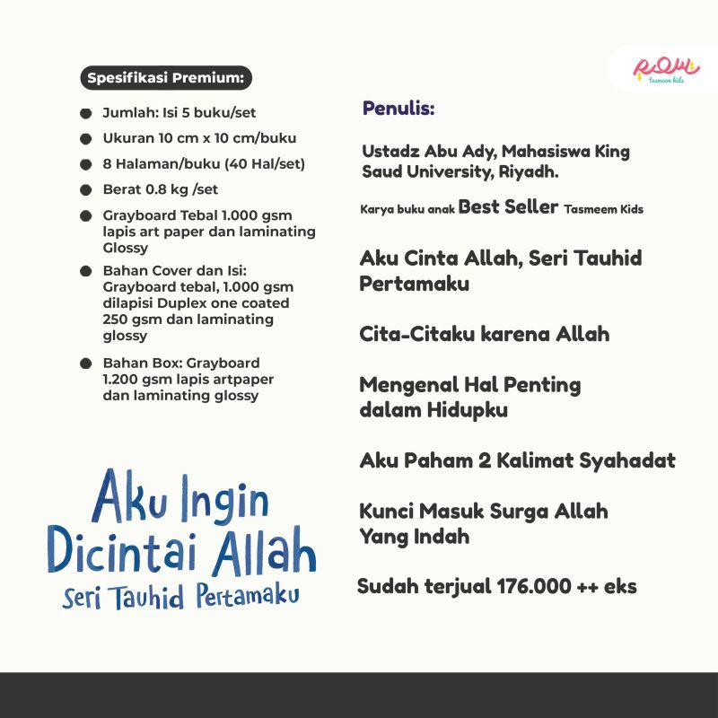 PO BOARDBOOK AKU INGIN DICINTAI ALLAH - SERI TAUHID PERTAMAKU Tasmeem Kids