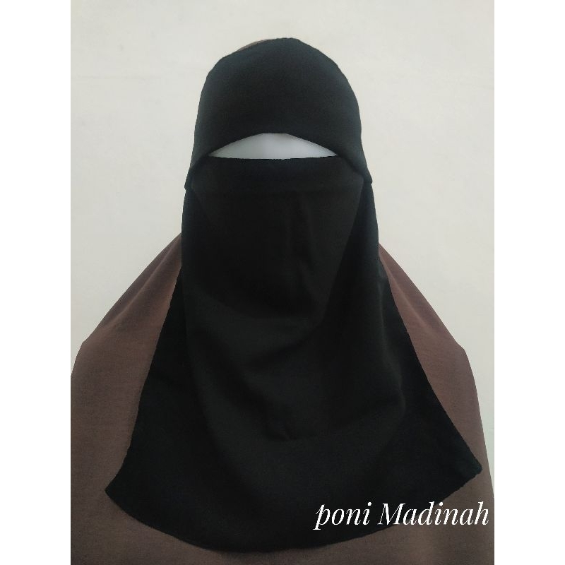 cadar niqab poni Madinah cadar poni jetblack