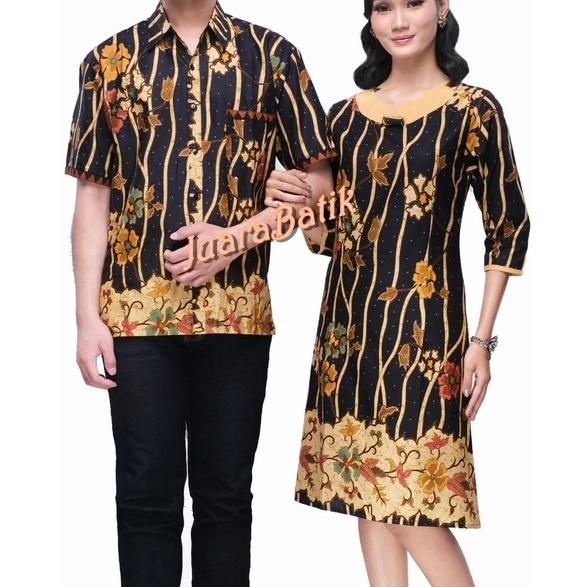 Batik GOLD Couple Dress JUMBO MODERN/Sarimbit Dress JUMBO/Dress BIGSIZE SERAGAM JUMBO Batik/COD