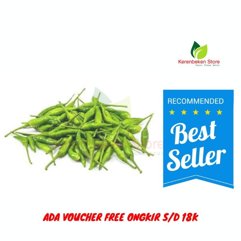 

cabe cabai rawit hijau ijo segar 100gr